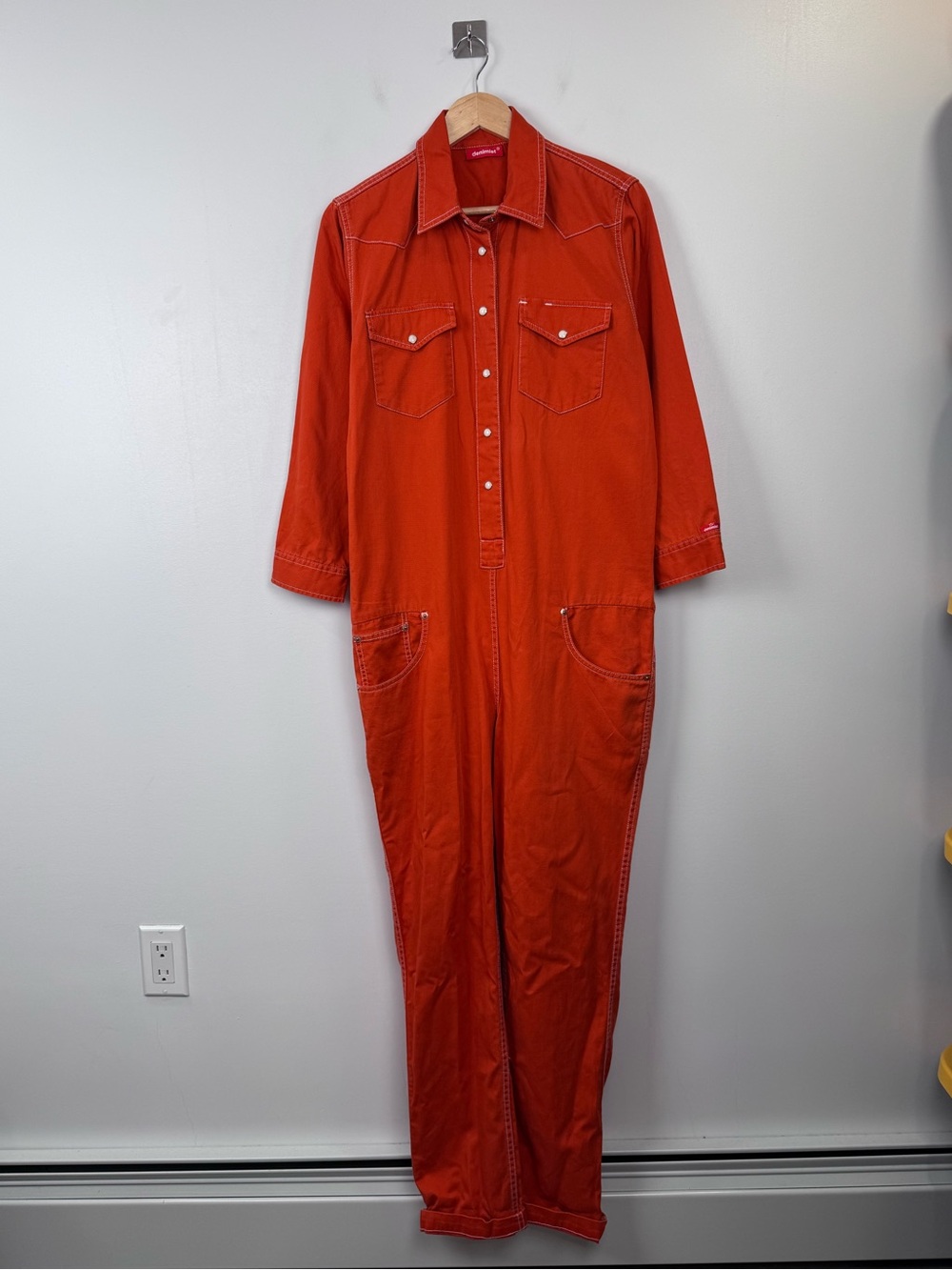 Denimist Cowboy Jumpsuit Orange Women Size Large